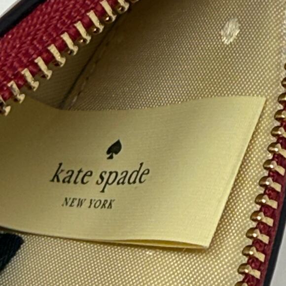 Kate Spade PWRU6152 Champagne Coin Purse Leather Pop Fizz Clink Statement Party - Picture 5 of 14